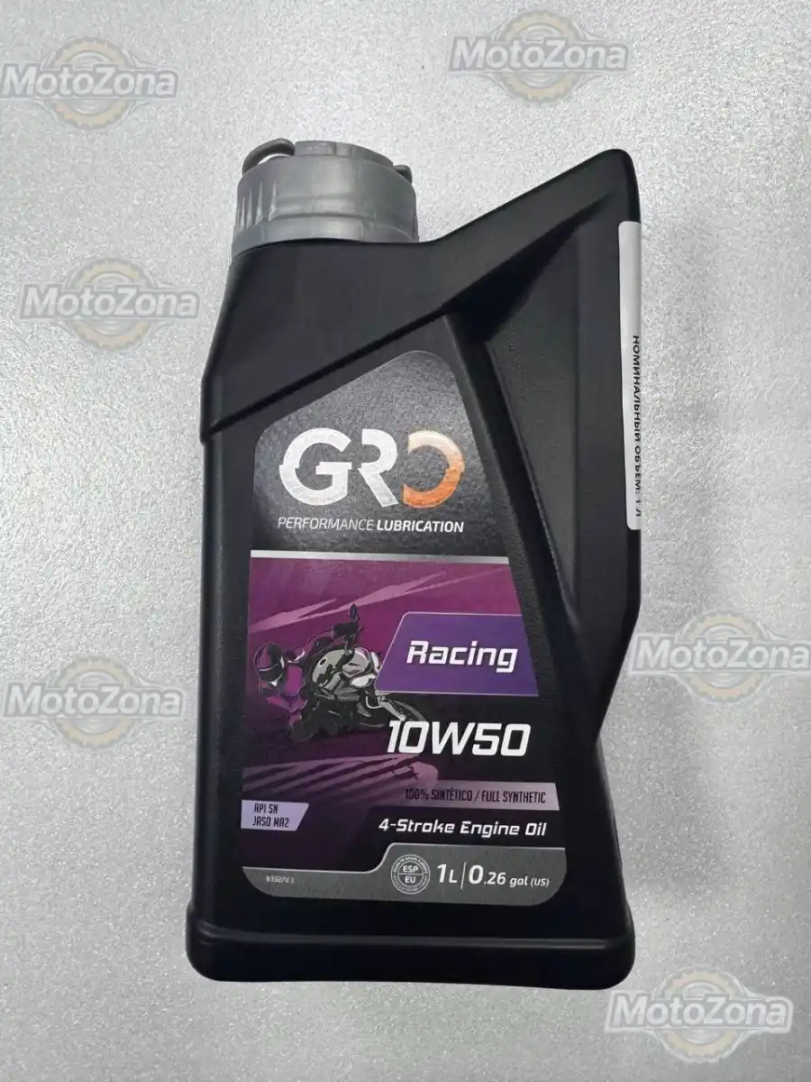 Синтетическое моторное масло для мотоциклов 4Т GRO RACING 10w50